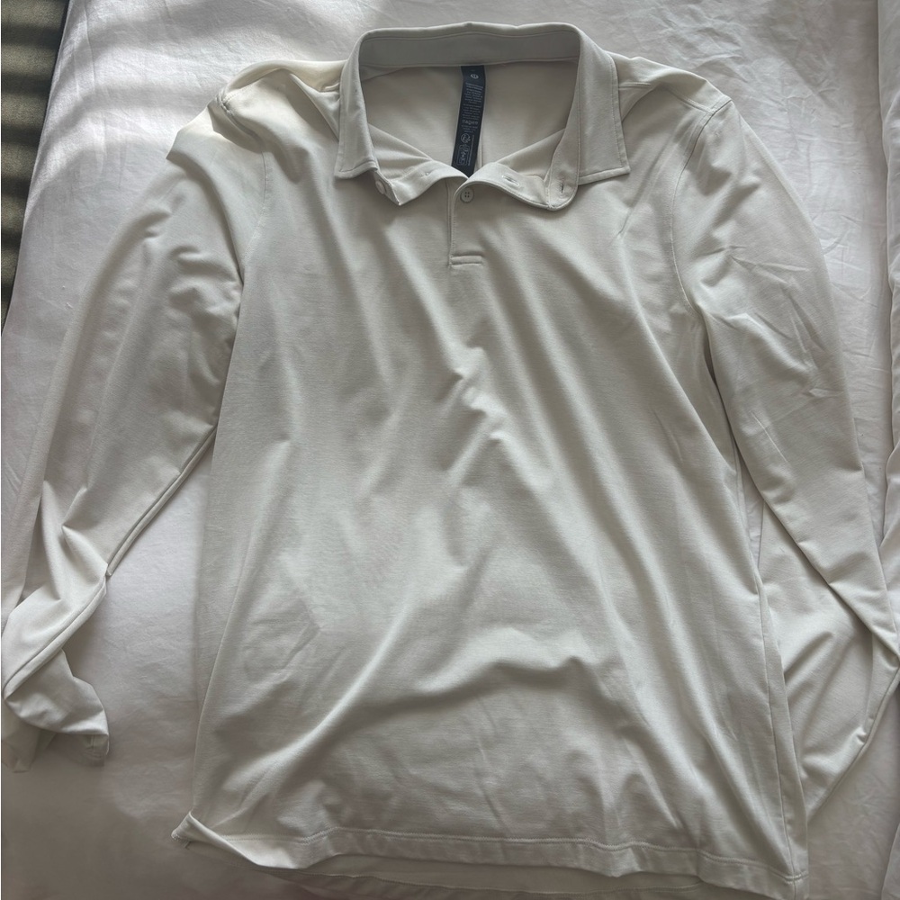 lululemon athletica Evolution long-sleeve Polo Heathered Bone Color
